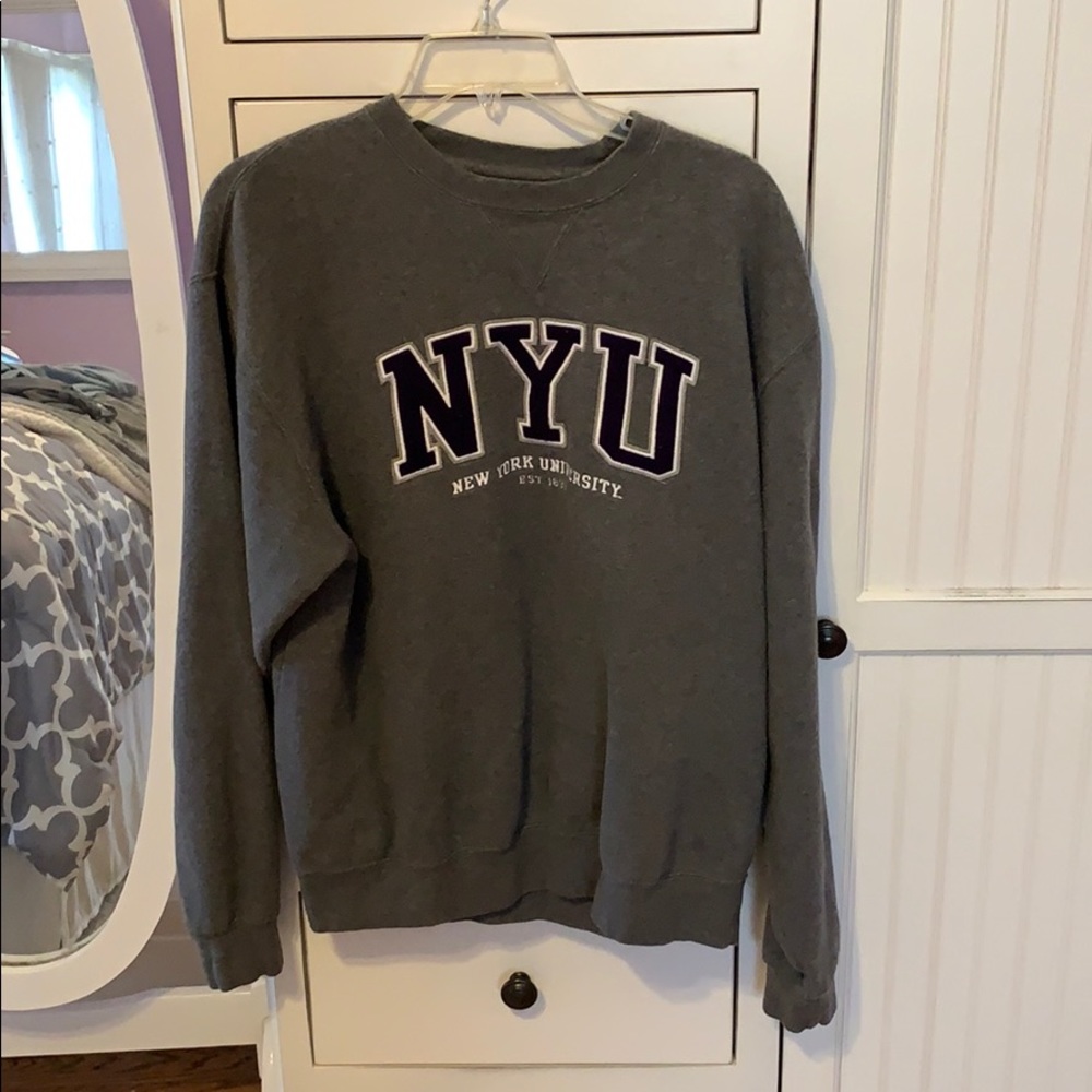 NYU embroidered pullover